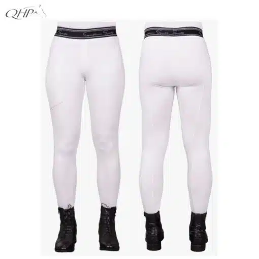 Legging d'équitation Eden Blanc Competition full grip QHP