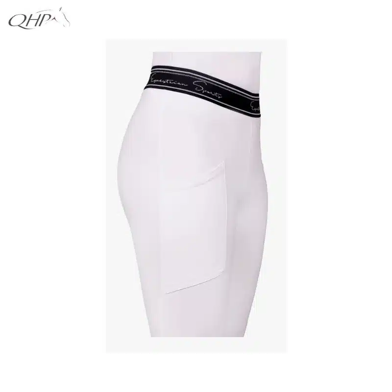 Legging d'équitation Eden Junior Competition full grip blanc QHP