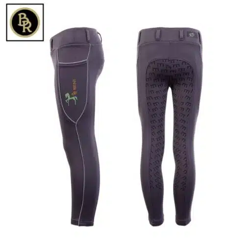 Pantalon d'équitation BR Mini Horse Full Grip Junior lilas Sellerie Equinoxe Shop Fuveau