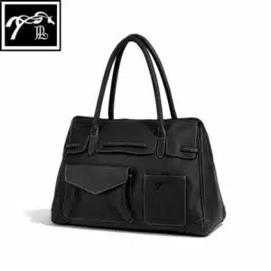 Sac Maëlys Noir Sac à Main Pénélope Maëlys noir en cuir pleine fleur