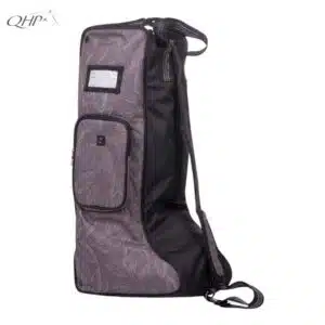 Sac à bottes taupe QHP Collection hiver 24 Sellerie Equinoxe Shop Fuveau