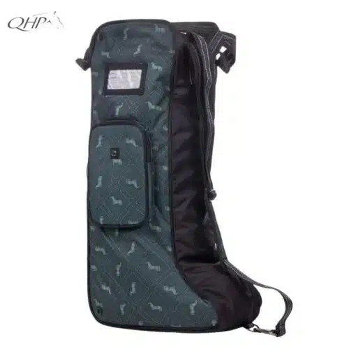 Sac à bottes vert QHP Collection hiver 24 Sellerie Equinoxe Shop Fuveau