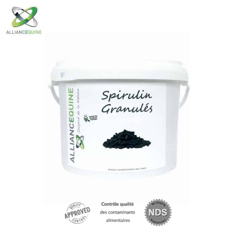 Spirulin granulés ALLIANCE EQUINE by Sellerie Equinoxe-Shop Spiruline Omega 3 et omega 6 cheval