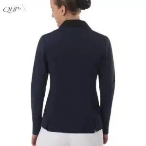 Veste de concours Juliet marine dos pailletée QHP Sellerie Equinoxe Shop Fuveau