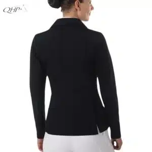 Veste de concours Juliet noir dos QHP Sellerie Equinoxe Shop Fuveau