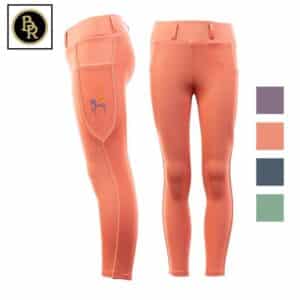 Pantalon d'équitation enfant JUMPERKING genouillère bordeaux