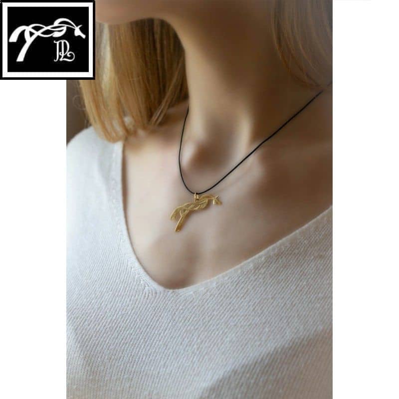 Collier équestre doré grand modèle Pénélope Store Sellerie Equinoxe Shop Fuveau