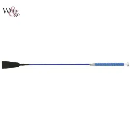 Cravache Whip and Go Soft Grip bleu Sellerie Equinoxe Shop Fuveau