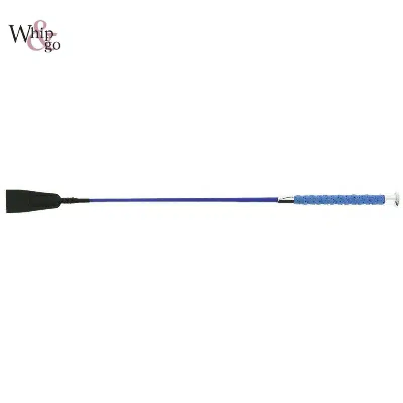 Cravache Whip and Go Soft Grip bleu Sellerie Equinoxe Shop Fuveau