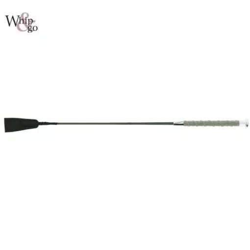 Cravache Whip and Go Soft Grip gris Sellerie Equinoxe Shop Fuveau