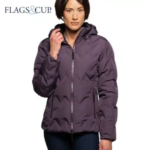 Doudoune Imperméable NAPASOQ Prune FLAGS & CUP Sellerie Equinoxe Shop Fuveau