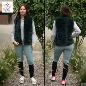 Gilet sans manches Virginie fausse fourrure canard Ju et Pa by Sellerie Equinoxe Shop Fuveau