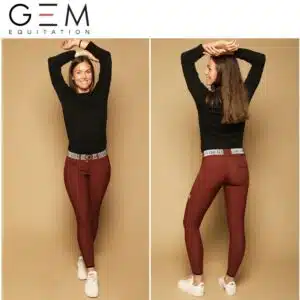 Pantalon d'équitation John GEM Bordeaux Winter Sellerie Equinoxe Shop Fuveau