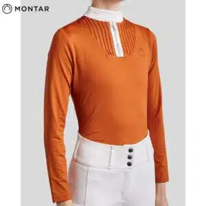 Polo de concours MoRosie competition bronze orange MONTAR by Sellerie Equinoxe Shop Fuveau