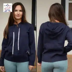 Pull Sweat à capuche Mandy marine Ju et Pa by Sellerie Equinoxe Shop Fuveau