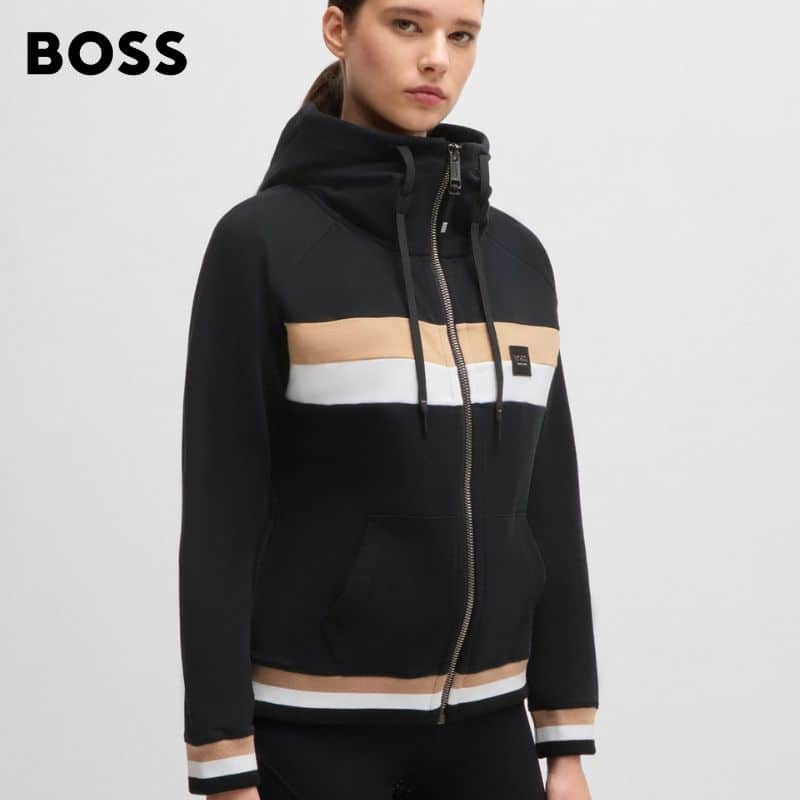 Sweat à capuche Riva noir Hugo Boss by Sellerie Equinoxe Shop Fuveau