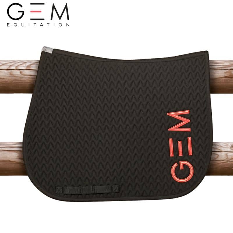 Tapis de selle TEN Noir corail GEM by Sellerie Equinoxe Shop Fuveau Tapis de selle TEN Noir corail GEM by Sellerie Equinoxe Shop Fuveau