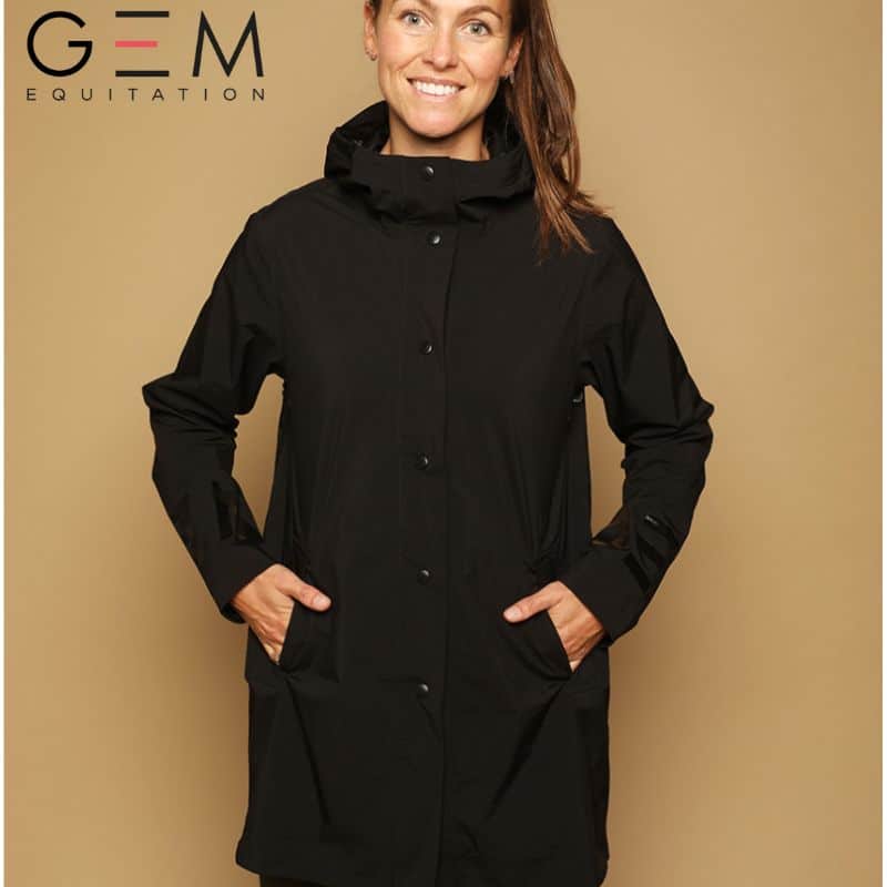Veste en fourrure écologique femme Equiline Glossig - noir - L Noir