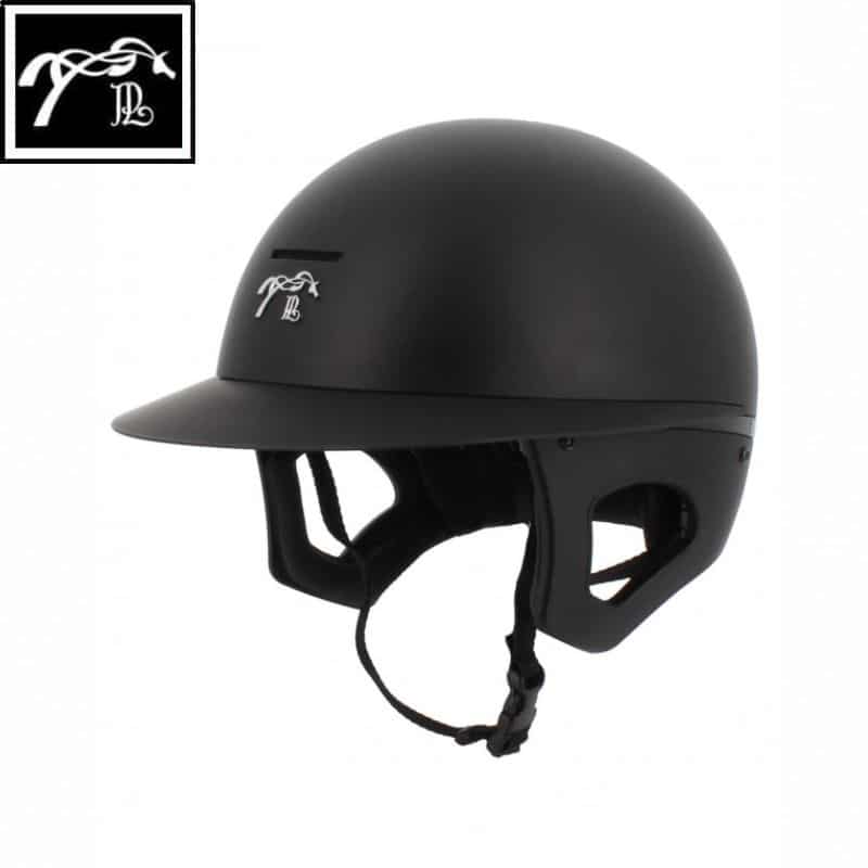 Casque d'équitation Pénélope Freejump visière longue noir mat