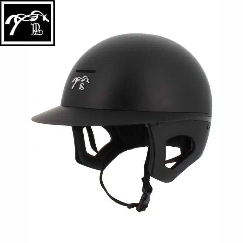 Casque d'équitation Pénélope Freejump visière longue noir mat