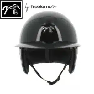 Casque Pénélope by Freejump noir brillant visière large Sellerie Equinoxe Shop