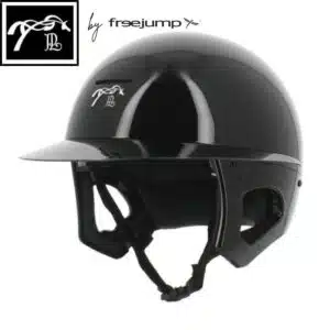 Casque Pénélope by Freejump noir brillant visière large Sellerie Equinoxe Shop Fuveau