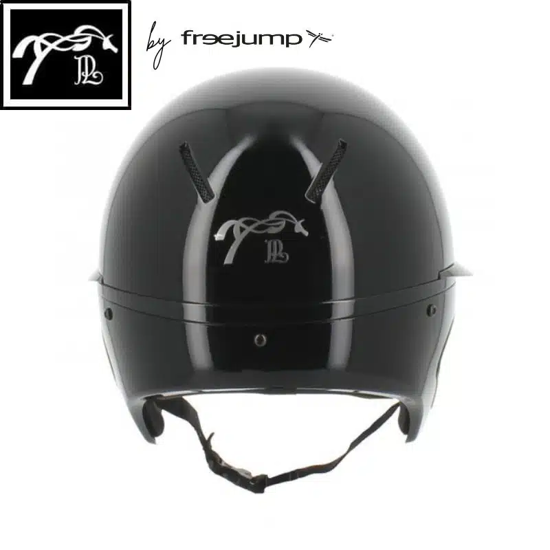 Casque Pénélope by Freejump noir brillant visière large Sellerie Equinoxe Casque Pénélope by Freejump noir brillant visière large Sellerie Equinoxe
