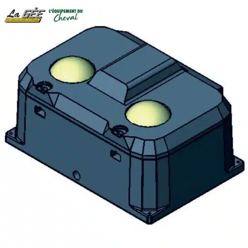 Dessin ABREUVOIR POLYTHERME 2 BOULES pour chevaux et poneys LA GEE Sellerie Equinoxe Shop