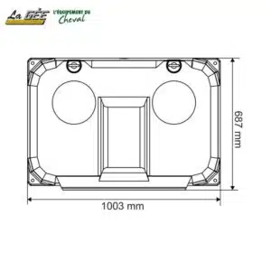 Dimensions ABREUVOIR POLYTHERME 2 BOULES pour chevaux et poneys LA GEE Sellerie Equinoxe Shop