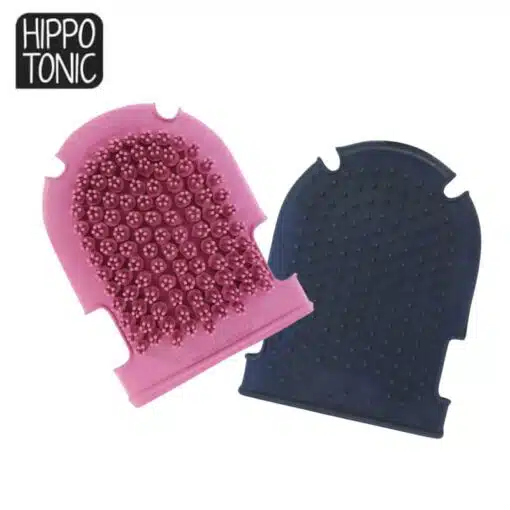 Gant étrille + brosse massage cheval HIPPOTONIC Sellerie Equinoxe Shop Fuveau