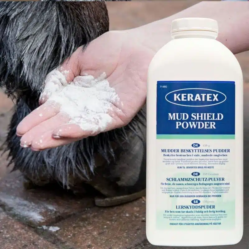 POUDRE CONTRE LA GALE DE BOUE MUD SHIELD POWDER KERATEX Sellerie Equinoxe Shop Fuveau