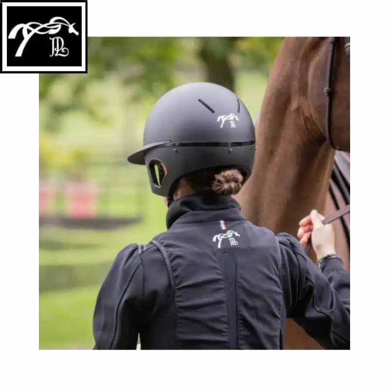 Profil arrière casque Pénélope Freejump noir mat visière longue