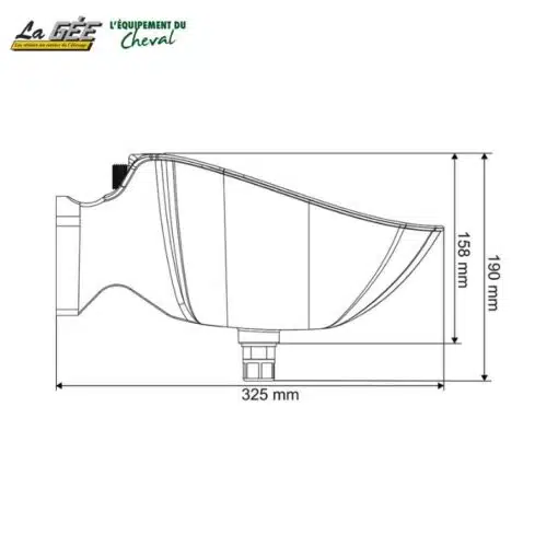 Taille Abreuvoir Polyflex à tube pour chevaux et poneys LA GEE Sellerie Equinoxe Shop