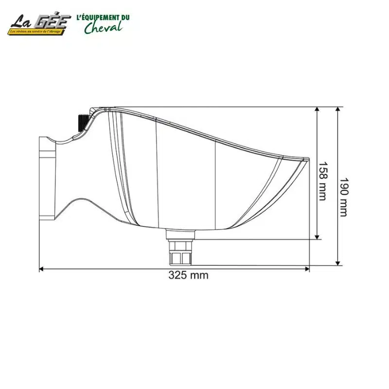 Taille Abreuvoir Polyflex à tube pour chevaux et poneys LA GEE Sellerie Equinoxe Shop