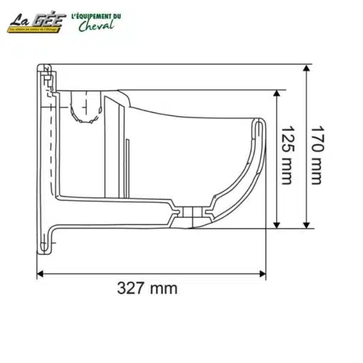 gabarit Abreuvoir à niveau constant Polyflex standard pour chevaux et poneys LA GEE Sellerie Equinoxe Shop