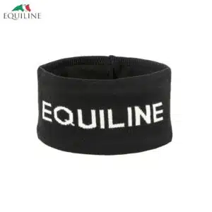 Bandeau d'oreilles carsec noir et blanc Equiline AH24 Sellerie Equinoxe Shop Fuveau
