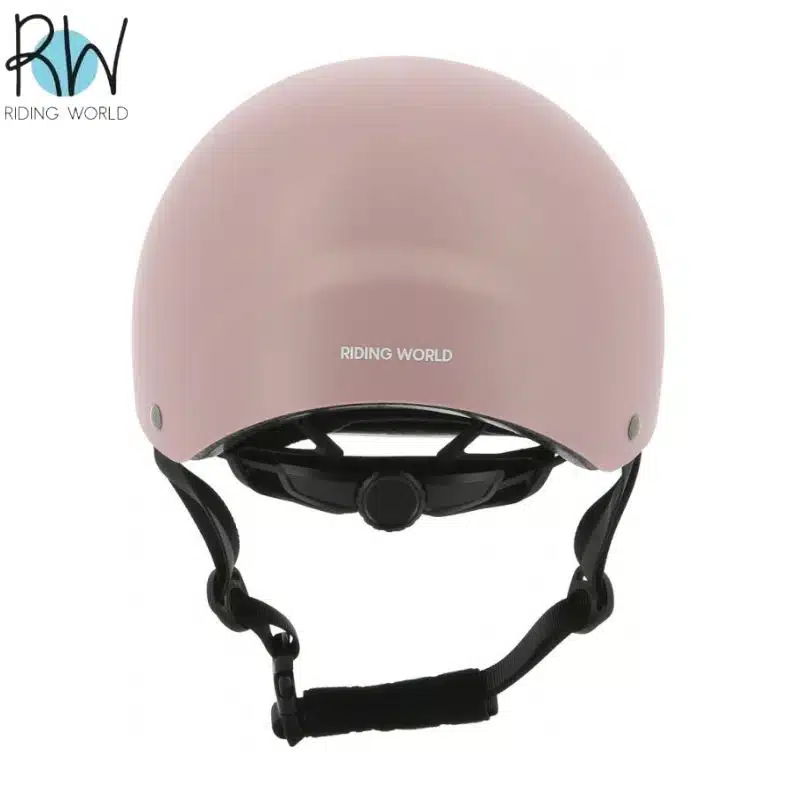 Casque d'équitation Windy rose pâle arrière RIDING WORLD Sellerie Equinoxe