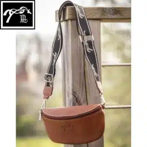 Sac banane à bandoulière Smile Cognac Pénélope Sellerie Equinoxe Shop