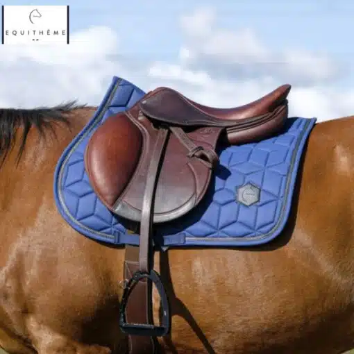 Tapis SOFTHEX bleu pétrole EQUITHÈME Sellerie Equinoxe Shop Fuveau