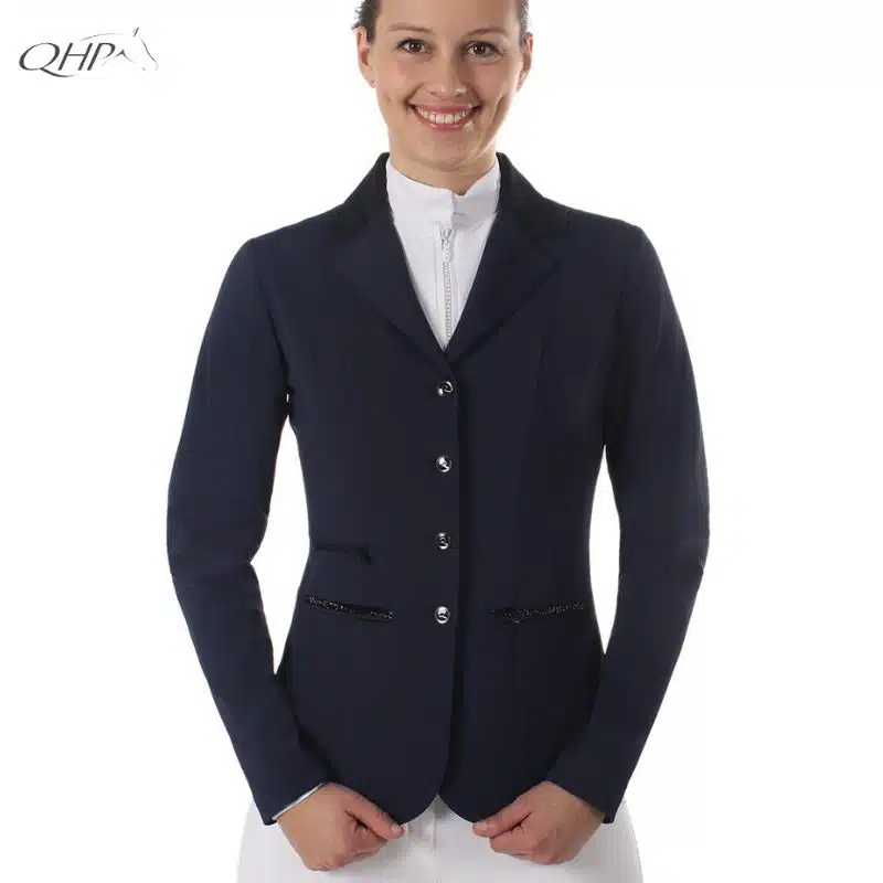 Veste de concours Juliet Marine Pailletée QHP Sellerie Equinoxe Shop Fuveau