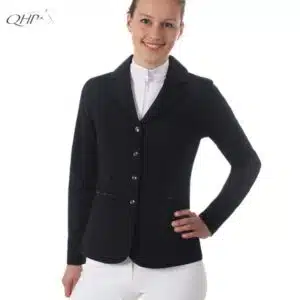 Veste de concours Juliet Noir Pailletée QHP Sellerie Equinoxe Shop Fuveau