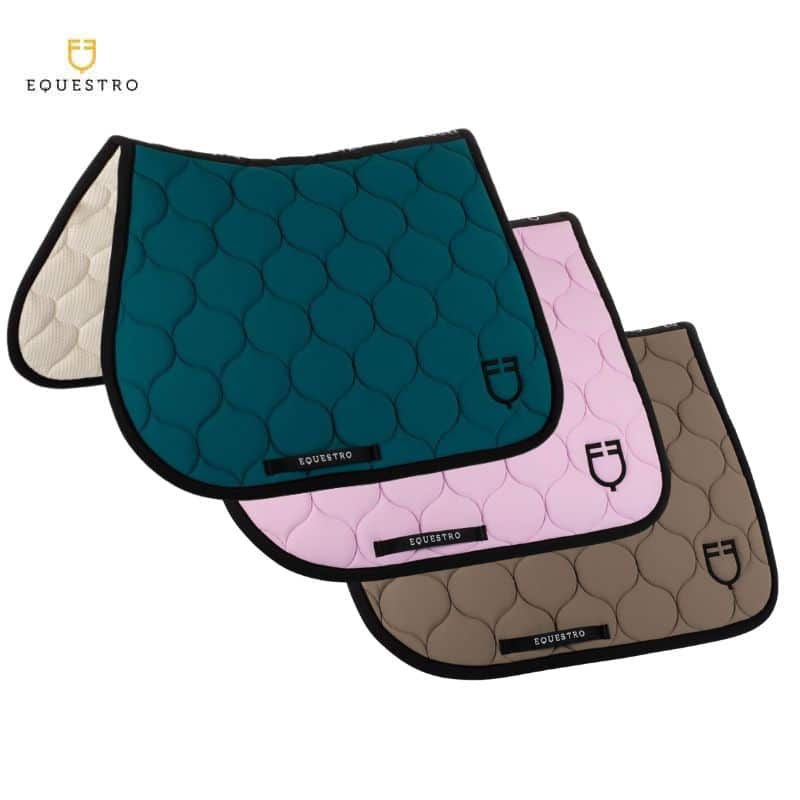 tapis d'équitation EQUESTRO QUILTED TECHNICAL FABRIC JUMPING SADDLE PAD Sellerie Equinoxe Shop