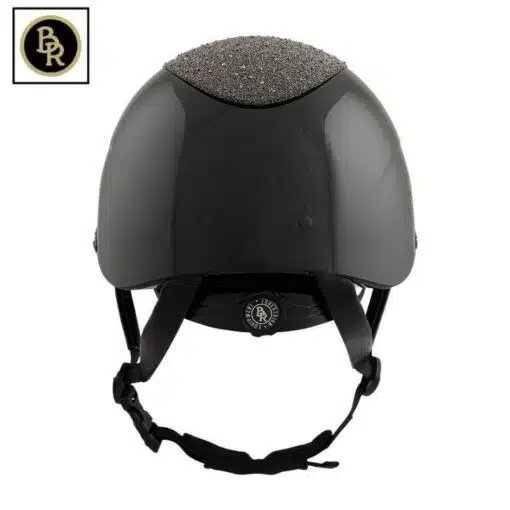 Casque d'équitation BR Thèta Plus Noir Dazzling Glamourous Glossy Sellerie Equinoxe Shop Fuveau