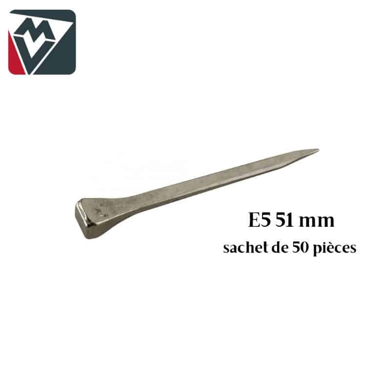 Clous à ferrer E5 51 mm Michel Vaillant Maréchalerie cheval Sellerie Equinoxe Shop Fuveau