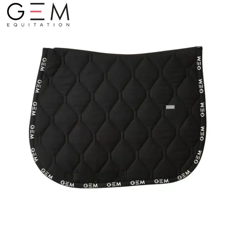 Tapis New Love noir blanc GEM EQUITATION SS 2026 Sellerie Equinoxe Shop Fuveau