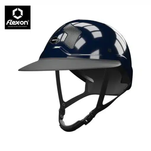 Casque d'équitation Armet Star Angel marine jugulaire noir Flex-On Sellerie Equinoxe Shop Fuveau