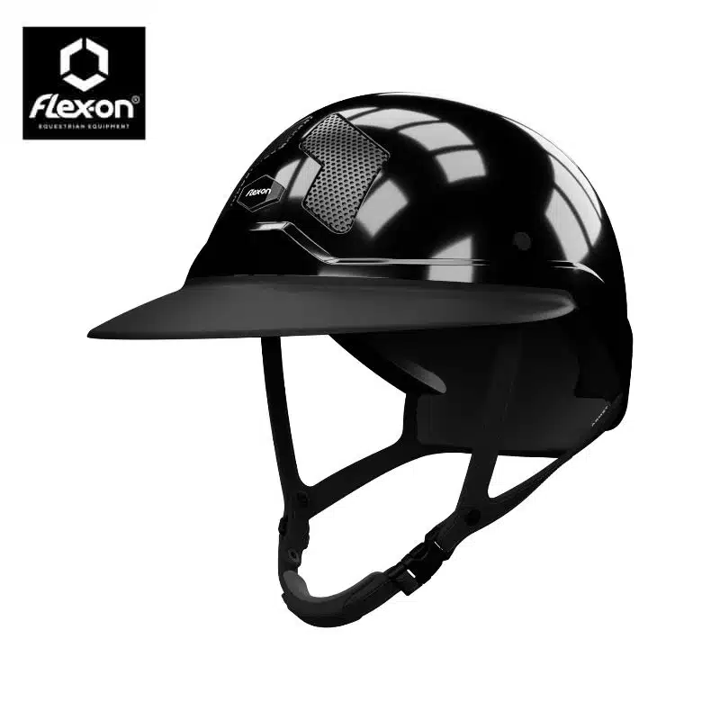 Casque d'équitation Armet Star Angel noir jugulaire noir Flex-On Sellerie Equinoxe Shop Fuveau