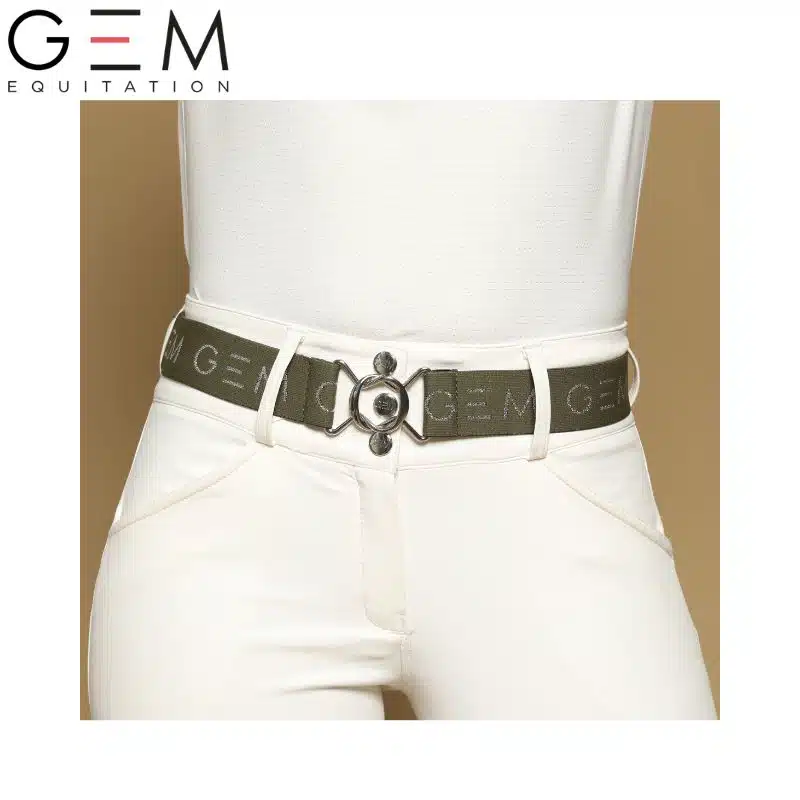 Ceinture Zaza GEM Kaki Argent Automne hiver 2025 Sellerie Equinoxe Shop Fuveau