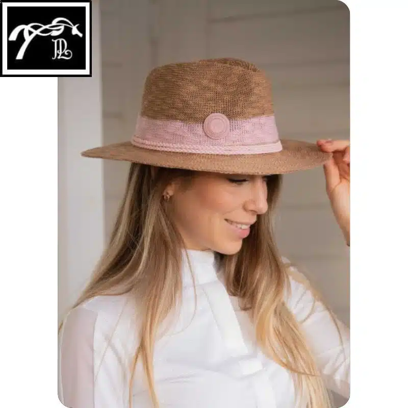 Chapeau pour femme Rafia Beige Rose Pénélope Store 993806513 SS 26 Sellerie Equinoxe Shop Fuveau