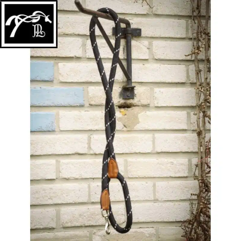 Laisse pour chien Billie noire Pénélope Collection Sellerie Equinoxe Shop Fuveau
